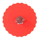 Transparent Red Cherry Silicone Cup Cover Heat-resistant Reuse Lid (Bear)