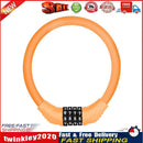 Bicycle Locks 4 Digit Password MTB Road Bike Security Cable Lock (Orange) Newly