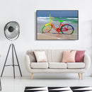 5D DIY Full Drill Round Shape Seaside Color Bike Rhinestone Diamond Drawing Kit