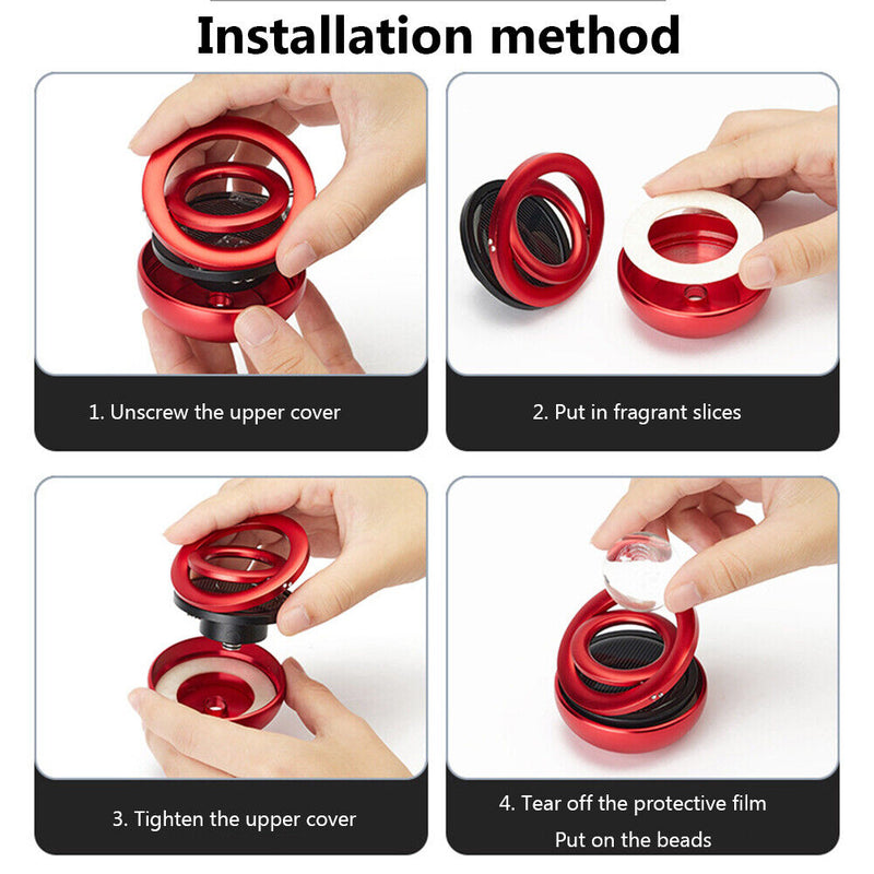 #A Solar Car Auto Aromatherapy Air Freshener Car Interior Perfume Decoration Cra