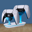 Dual Charger for PS5 Controller Gamepad Charger with Display Light (White) Newly