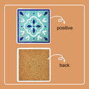 5D DIY Diamond Painting Kit Coaster Ceramics Insulation Cartoon Pad (Blue)