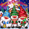Christmas Cute Goblins Diamond Painting Kits Full Round Drill 30x30cm (L326