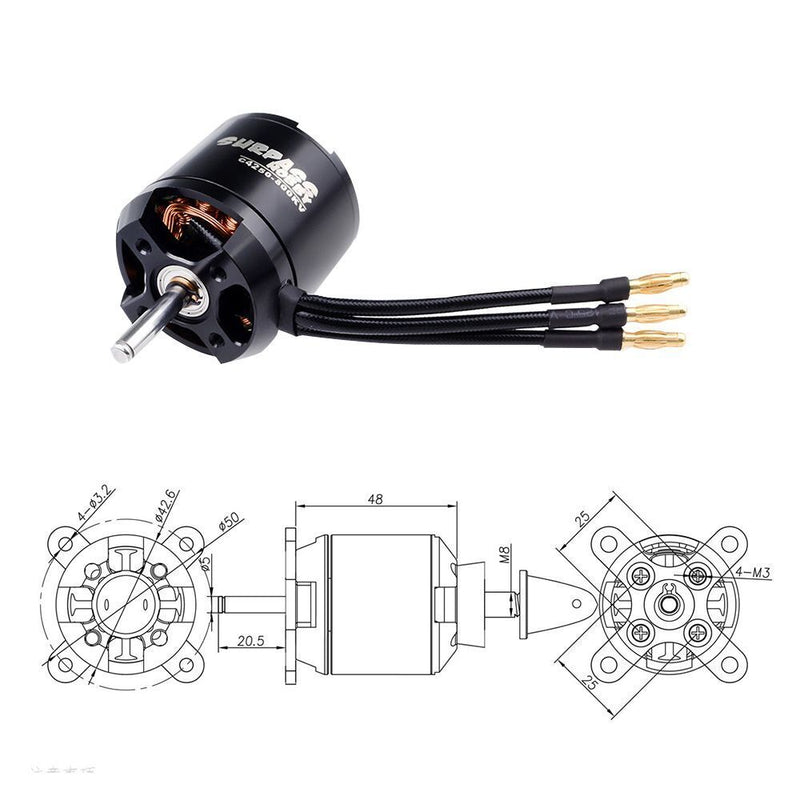 With Accessories C4250 800KV Motor External Rotation Brushless Motor DC Motor