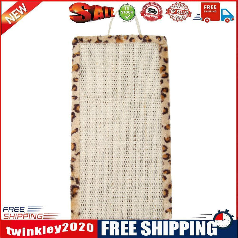 Pet Fish Sisal Cat Furniture Protector Scratch Mat Toys (Leopard Print)