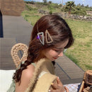 Geometric Rhinestone Barrette Triangle Hairpins Crystal Hair Clips Hairgrip