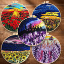 Needle Thread Embroidery Hoop Cross Stitch Kit Needle Punch Flower Embroidery
