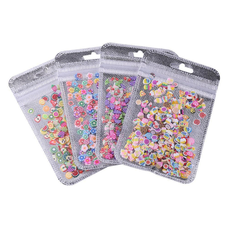 5*500pcs Nail Art Polymer Clay Nails Stickers Manicure Decor Tips (Fruit)