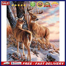 Oil Paint By Numbers Snow Deer Frameless Picture Craft Kit for Home Living Ro