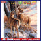 Oil Paint By Numbers Snow Deer Frameless Picture Craft Kit for Home Living Ro