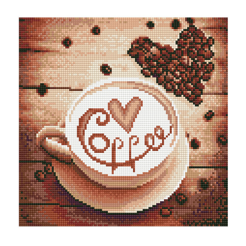 Full Drill Coffee 5D Diamond DIY Painting Craft Kit Home Decor Newly