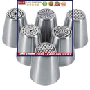Piping Tips Set - 6PCS Icing Piping Tip Nozzles for Cake Sugarcraft Decorating