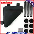 Bicycle Front Frame Triangle Bag Bike Tyre Repair Tools Tire Patch Pry Bar Set