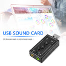 7.1 Virtual USB Sound Card 3.5mm AUX Headphone Microphone External Audio Adapter