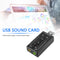 7.1 Virtual USB Sound Card 3.5mm AUX Headphone Microphone External Audio Adapter