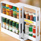 2 Layers Multi-Function Rotating Storage Rack Kitchen Cabinet Spice Holder Newly