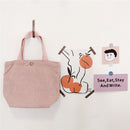 Large Capacity Shoulder Bag Autumn Solid Female Corduroy School Girls Clutches