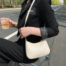 Retro Solid Color PU Leather Shoulder Underarm Bag Casual Women Hobos Handbags