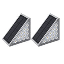 #A 2pcs LED Solar Stair Light Anti-theft White/warm White/rgb Color for Garden