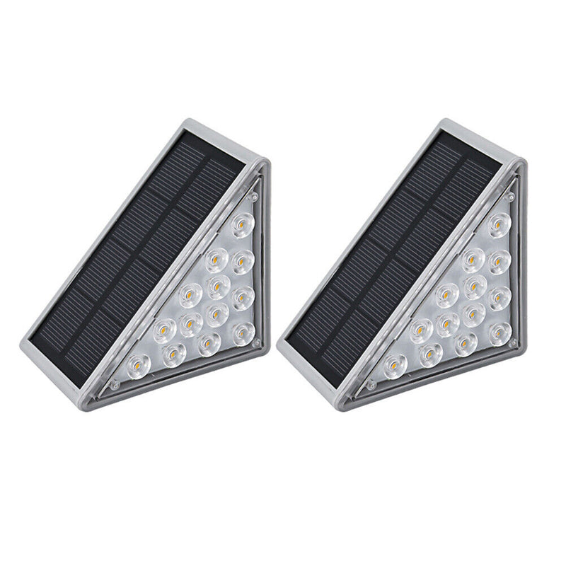#A 2pcs LED Solar Stair Light Anti-theft White/warm White/rgb Color for Garden