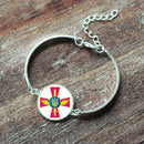 Ukrainian National Flag Gem Bracelets Ukraine Patriotic Women Hand Chain(4)
