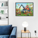 DIY Diamond Painting Kits Full Round Drill Excavator Mosaic Wall Home Decor