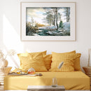 11CT Full Embroidery Kit DIY Glacial Lake Printed Cross Stitch Handicraft Gif