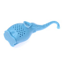 Silicone Elephant Shape Mug Cup Loose Leaf Herb Filter Tea Infuser (Blue) Newly