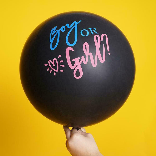 36inch Girl or Boy Gender Reveal Latex Confetti Balloon Baby 8U7Y Party M5E1
