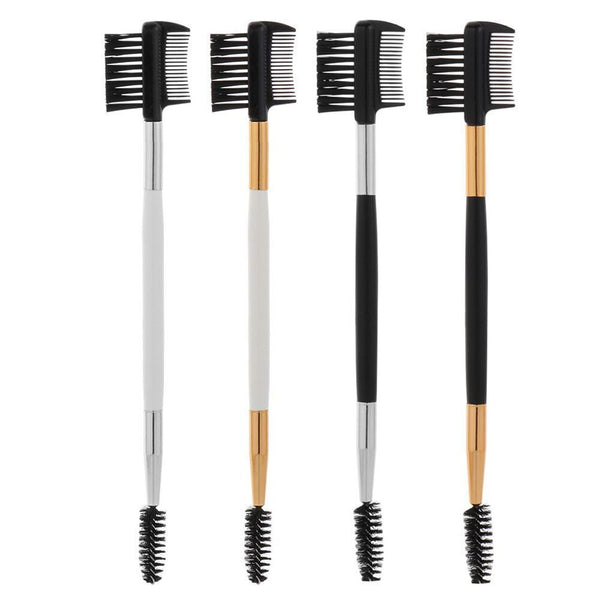 Dual Purpose Double Head Eyebrow Comb Cosmetic Tools Makeup Brush Eyelash Curl