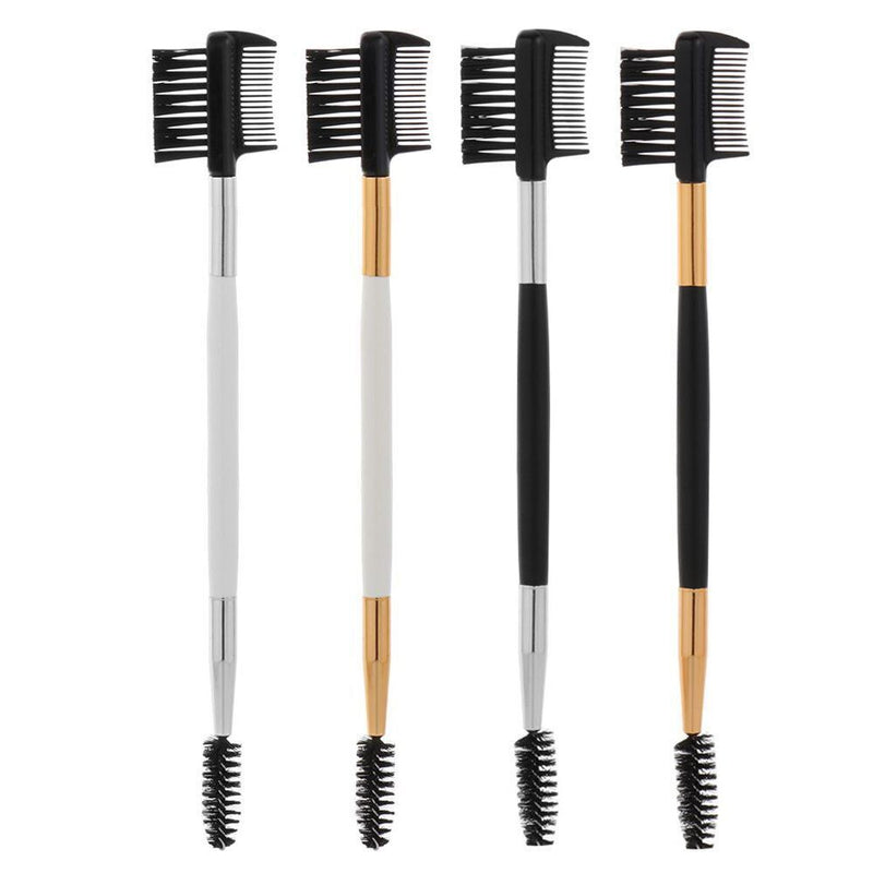 Dual Purpose Double Head Eyebrow Comb Cosmetic Tools Makeup Brush Eyelash Curl