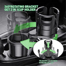 Damping Multifunction Vehicle 360°rotation 2 in 1 Car Double layer Cup holder