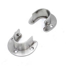 U-Shaped Closet Rod End Support Stainless Steel Wardrobe Hang Rail Tube Socket