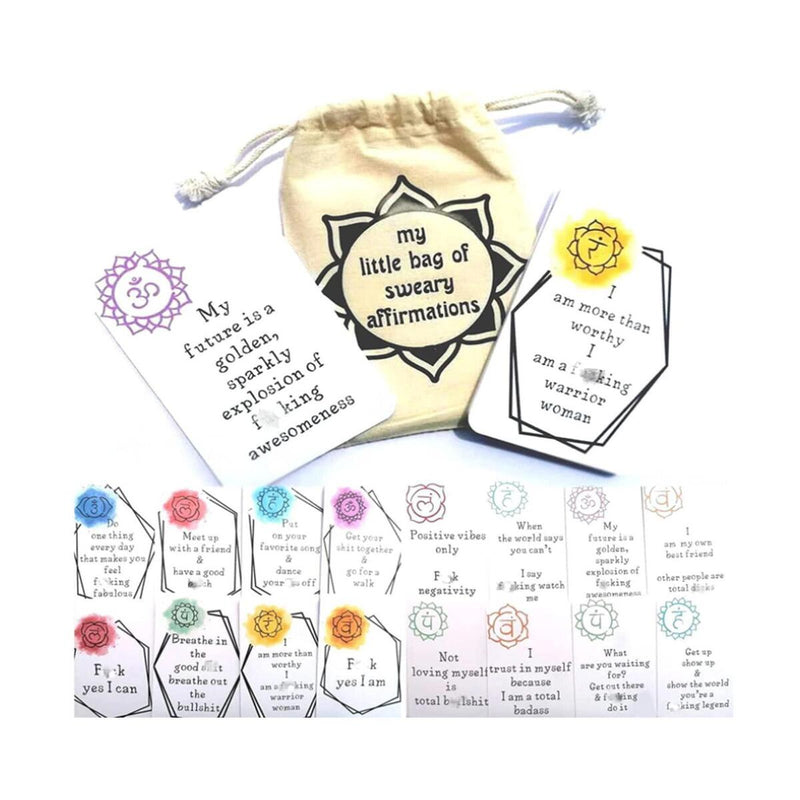 16pcs Sweary Affirmation Cards, My Little Bag of Sweary Affirmations UK sale