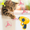 Cats Interactive Toys Flying Saucer Luminous Dragonfly Play Disc (Yellow) Newly