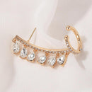 Fashion Water Drop Ear Accessories Gift Tassel Inlay Cubic Zirconia Stud Earrin`