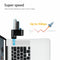 Mini Rotatable 3 Port USB Hub U Disk Reader Splitter for PC (USB 2.0 Black)
