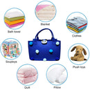 Felt Handbag - Felt Storage with Handles Cosmetics Storage Bag (Blue)