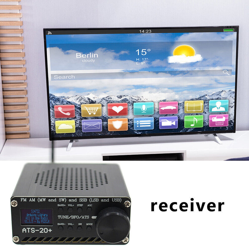 SI4732 Full Band Radio ATS-20+ Receiver FM AM (MW SW) SSB (LSB USB) + Antenna