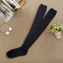 Solid Knit Women Thigh High Over The Knee Chic Sexy Stockings (Black) Newly