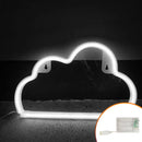 Cartoon Cloud Neon Light USB Battery Operated Hanging Lamp (White Light)