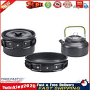 Ultra-Light Outdoor Camping Cookware Water Kettle Pan Set Alumina (Green) Newly