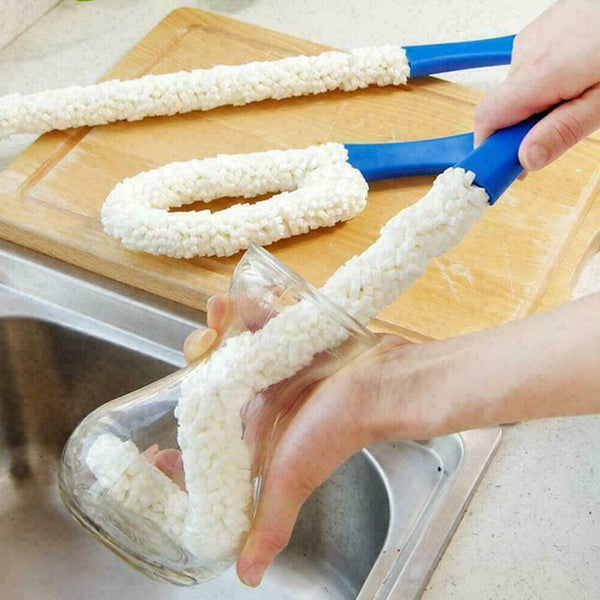 Long Cleaning Cup Brush Wine Decanters Goblets Glasses Kitchen Cleane X9I2 Z7P6