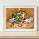 Animal Christmas Oil Paint By Numbers Kits Canvas Drawing DIY Coloring Pictur