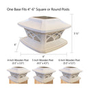 Garden Solar Post Light LED Outdoor Fence Gate Pillar Head Courtyard Lamp Newly