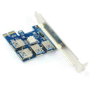 PCIe 1 to 4 PCI 16X Slots Riser Card PCI-E 1X to External PCI-E Adapter DIY D9C7