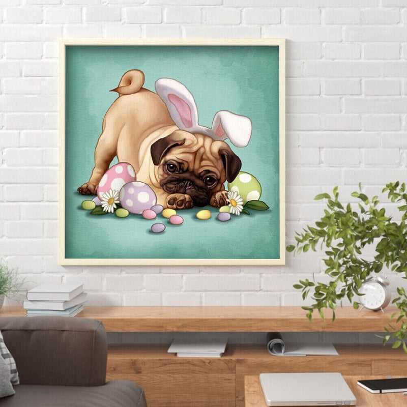 Diamond Painting Kit dog Full Round Rhinestone Wall Picture.