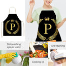 Letter P Aprons Household Cooking Cuisine Chef Dinner Apron Bib Anti Oil Splash