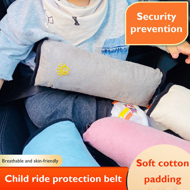 Plush Car Seat Belt Cover Breathable Kids Seatbelt Shoulder Pad (Beige) Newly