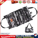 Roll Up Tool Storage Bag Outdoor Oxford Carrier Pouch (Camouflage Grey) Newly